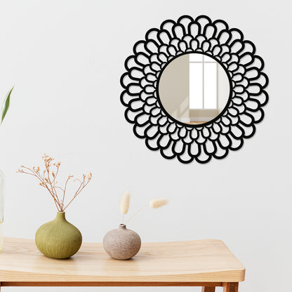 Elegant Round Metal Wall Mirror