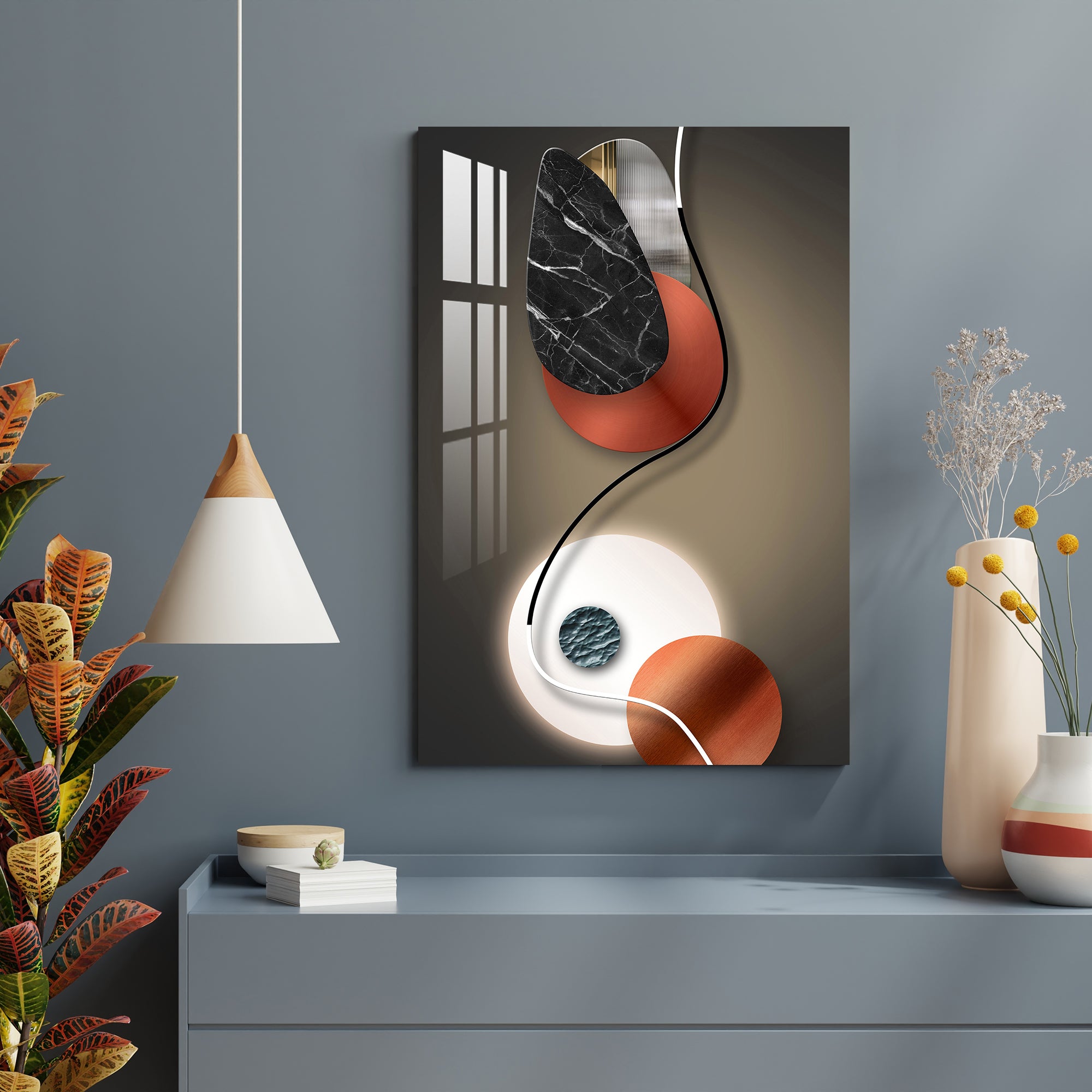 Abstract Shapes Acrylic Wall Art