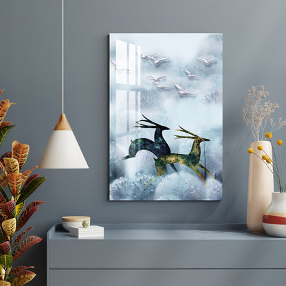 Running Deer Acrylic Wall Art