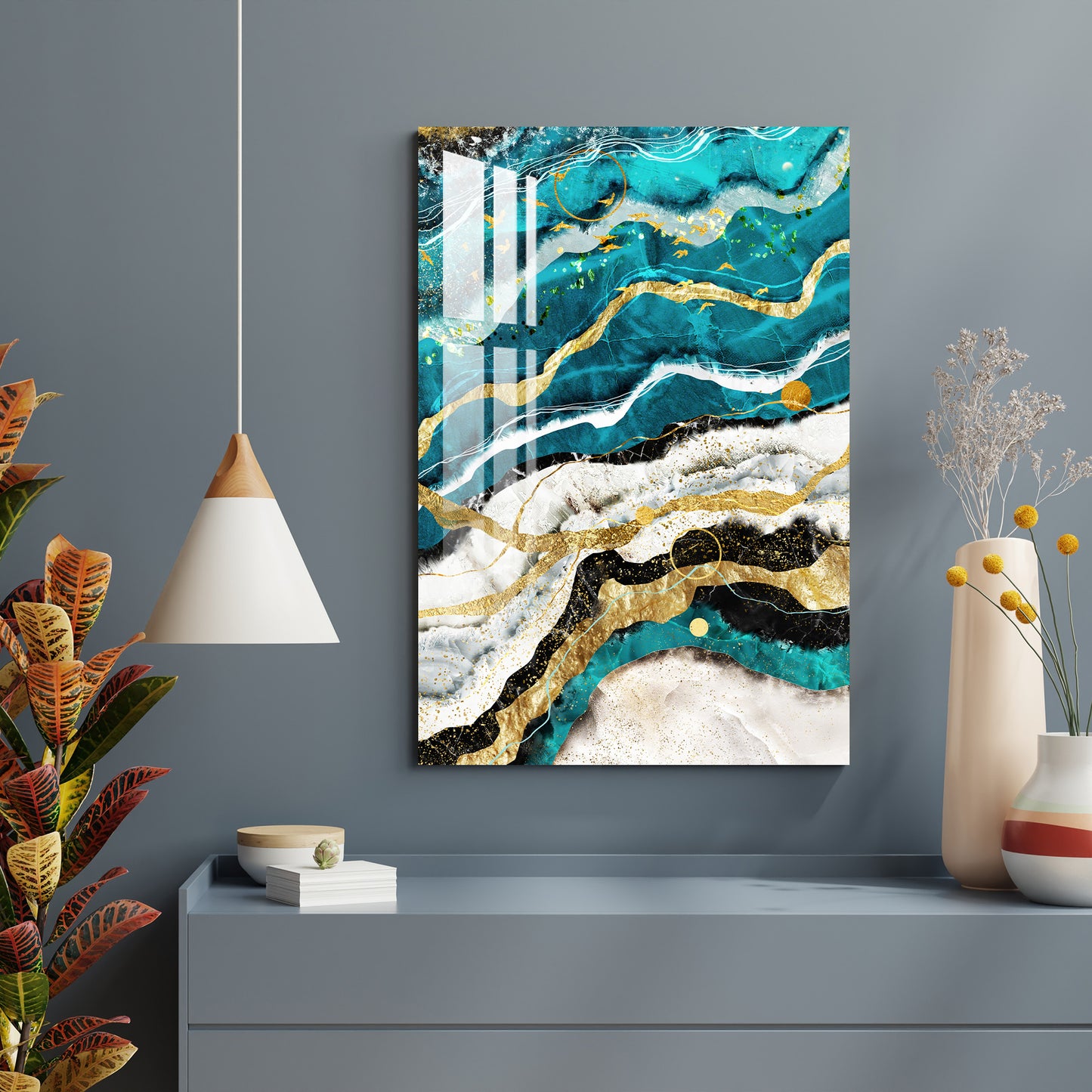 Abstract Waves Acrylic Wall Art