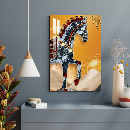 Decorated Horse Acrylic Wall Art