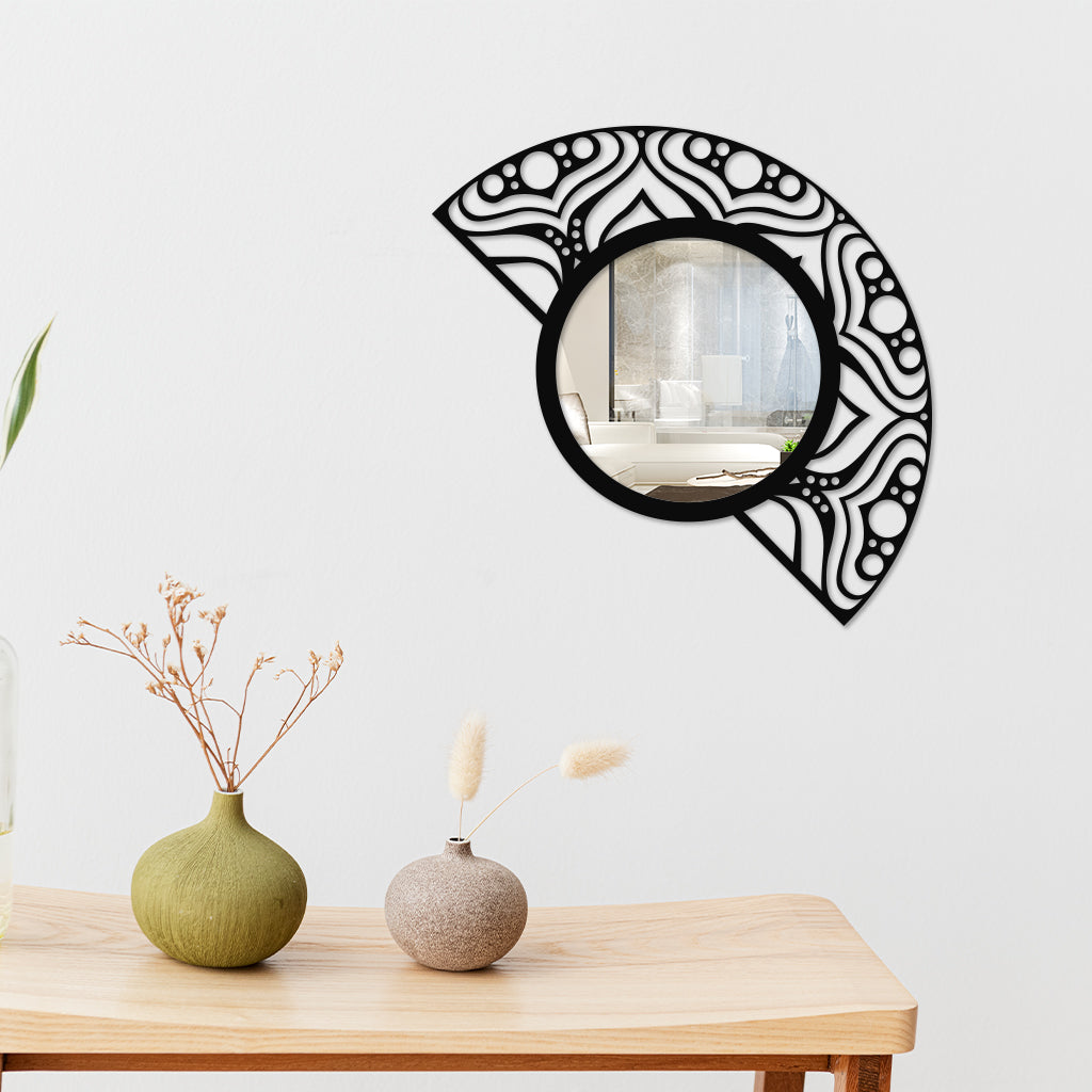 Unique Shaped Metal Wall Mirror