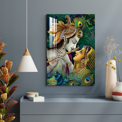 Lord Krishna with Flute Acrylic Wall Art