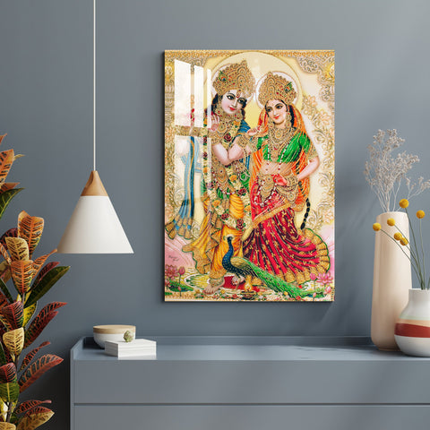 Lord Krishna - Radha Acrylic Wall Art - 29.5X20 inches / 3MM