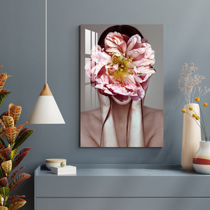 Modern Floral Girl Acrylic Wall Art