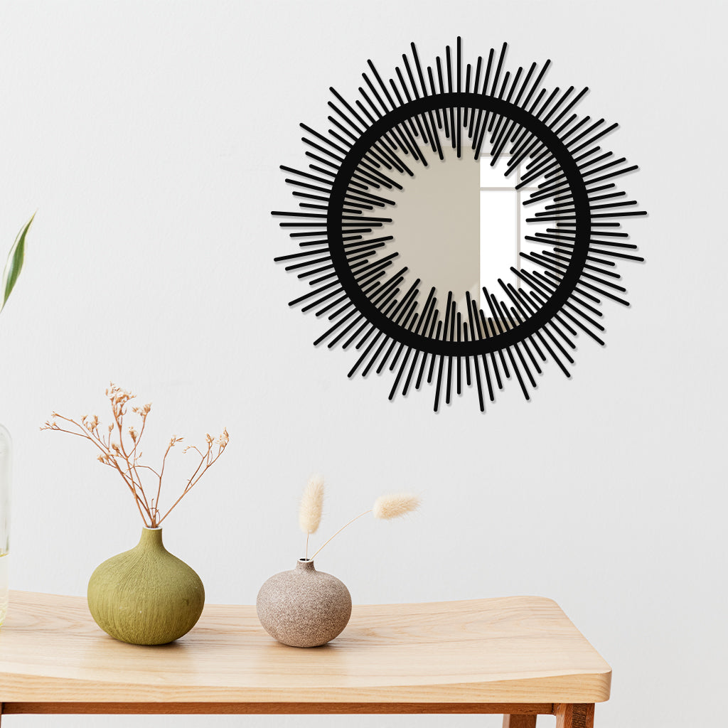 Classic Sunburst Metal Wall Mirror