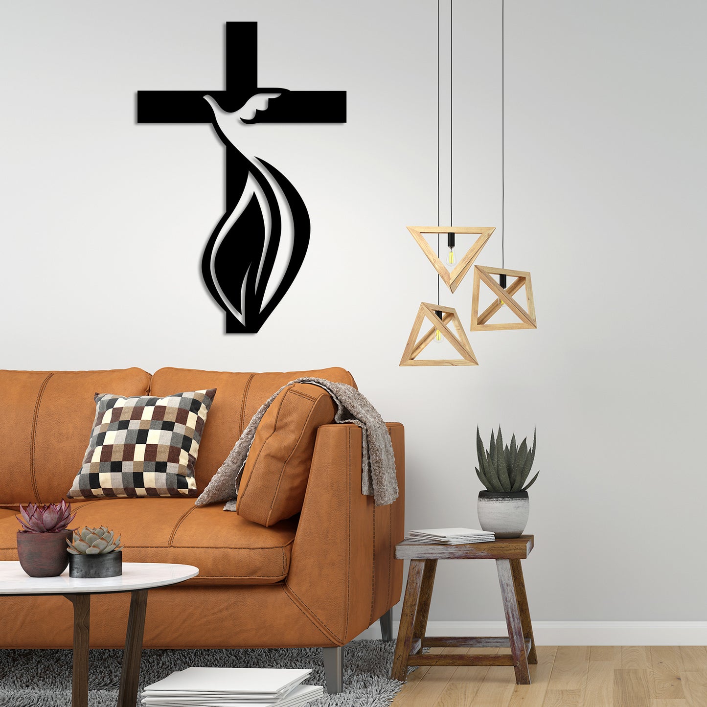 Christian Cross Metal Wall Art