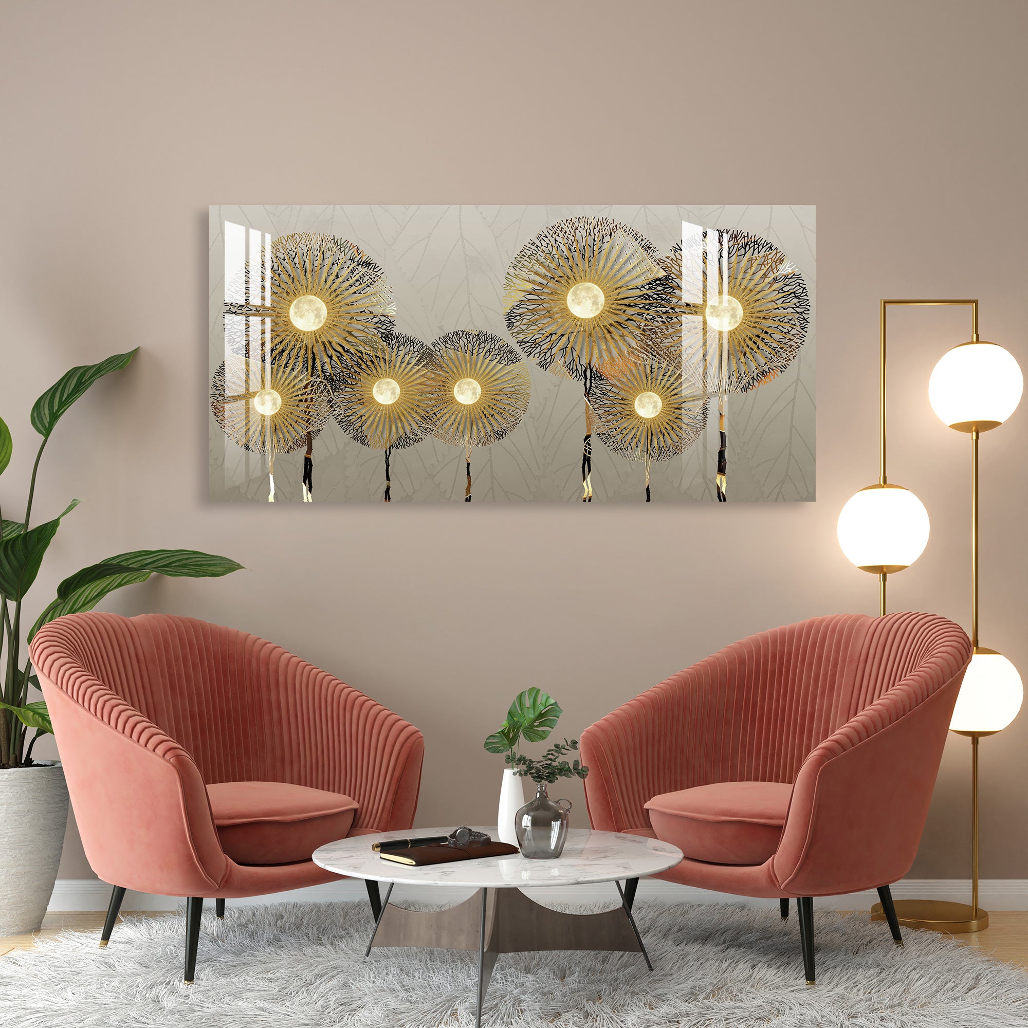 Glowing Trees Acrylic Wall Art