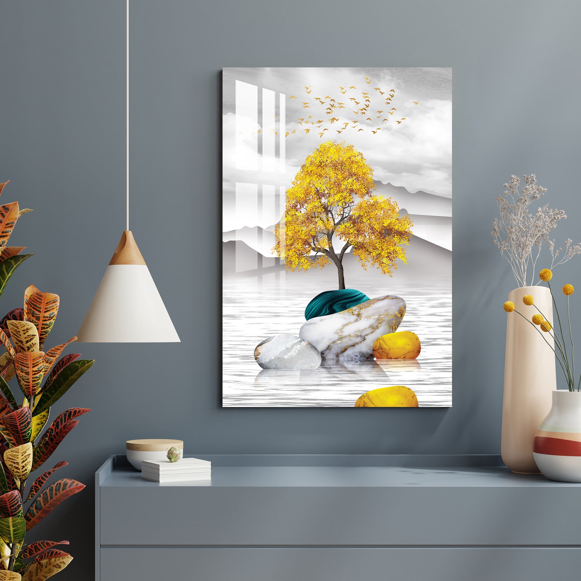 Golden Vibes Acrylic Wall Art