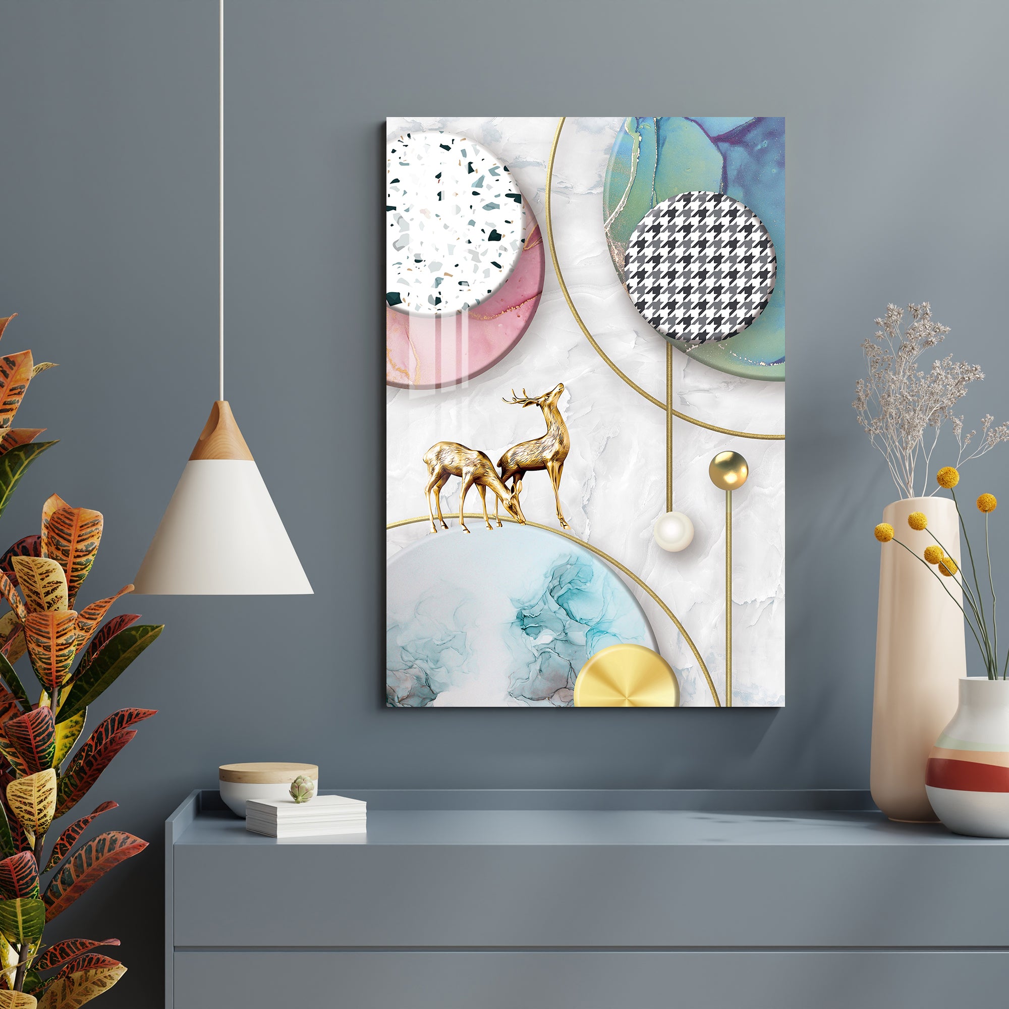 Abstract Geometric Figures Acrylic Wall Art