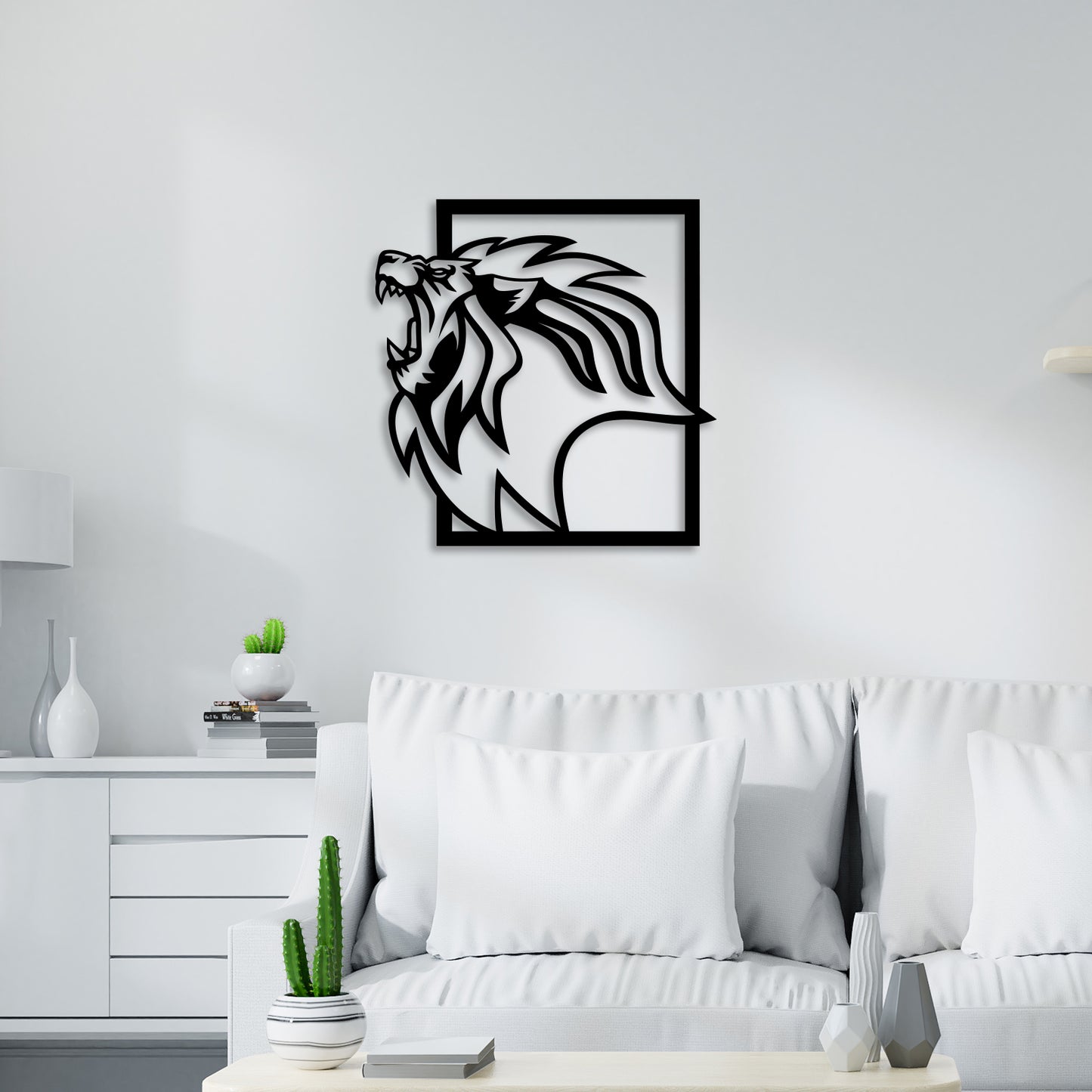 Ferocious Lion Metal Wall Art