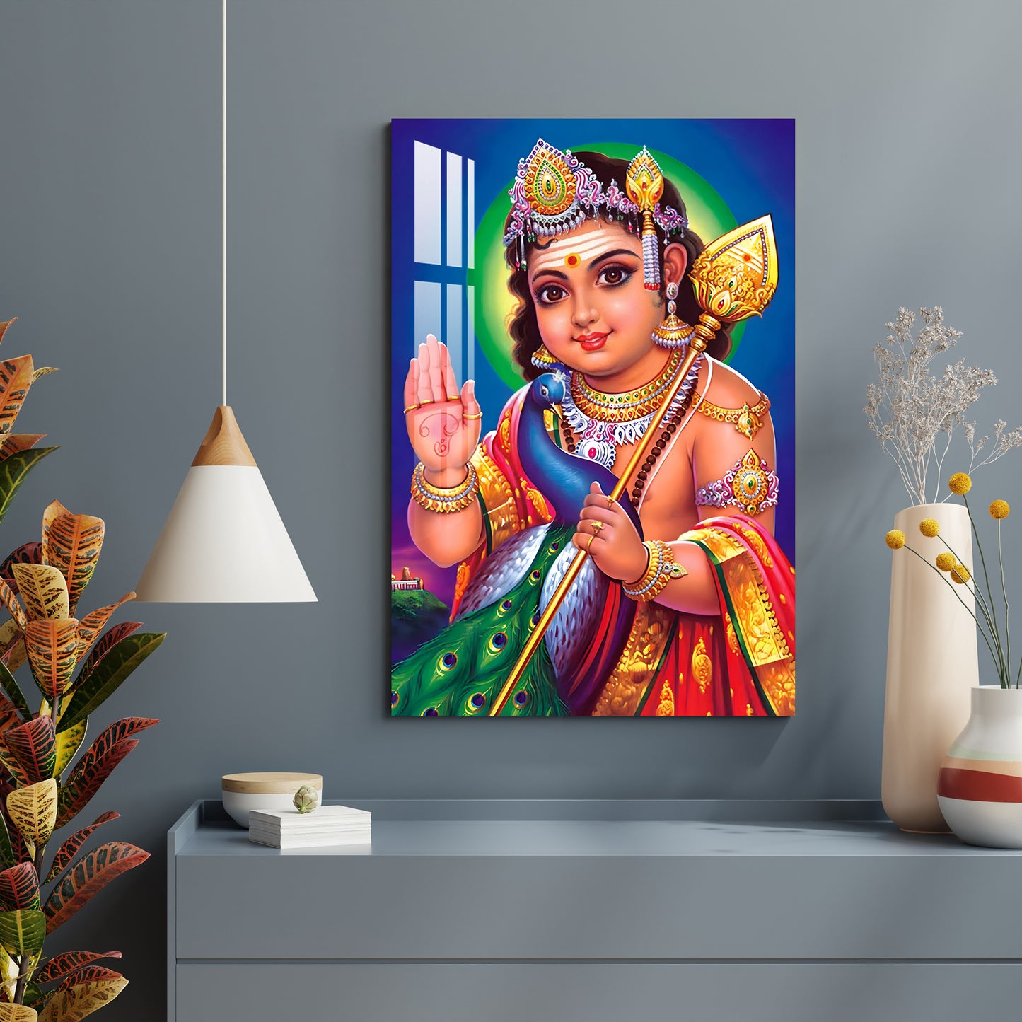 God Bala Murugan Acrylic Wall Art