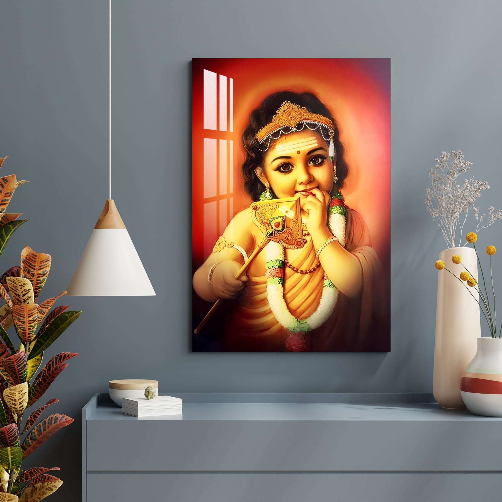 Baby Murugan Acrylic Wall Art - 23.5X16 inches / 8MM (Premium)