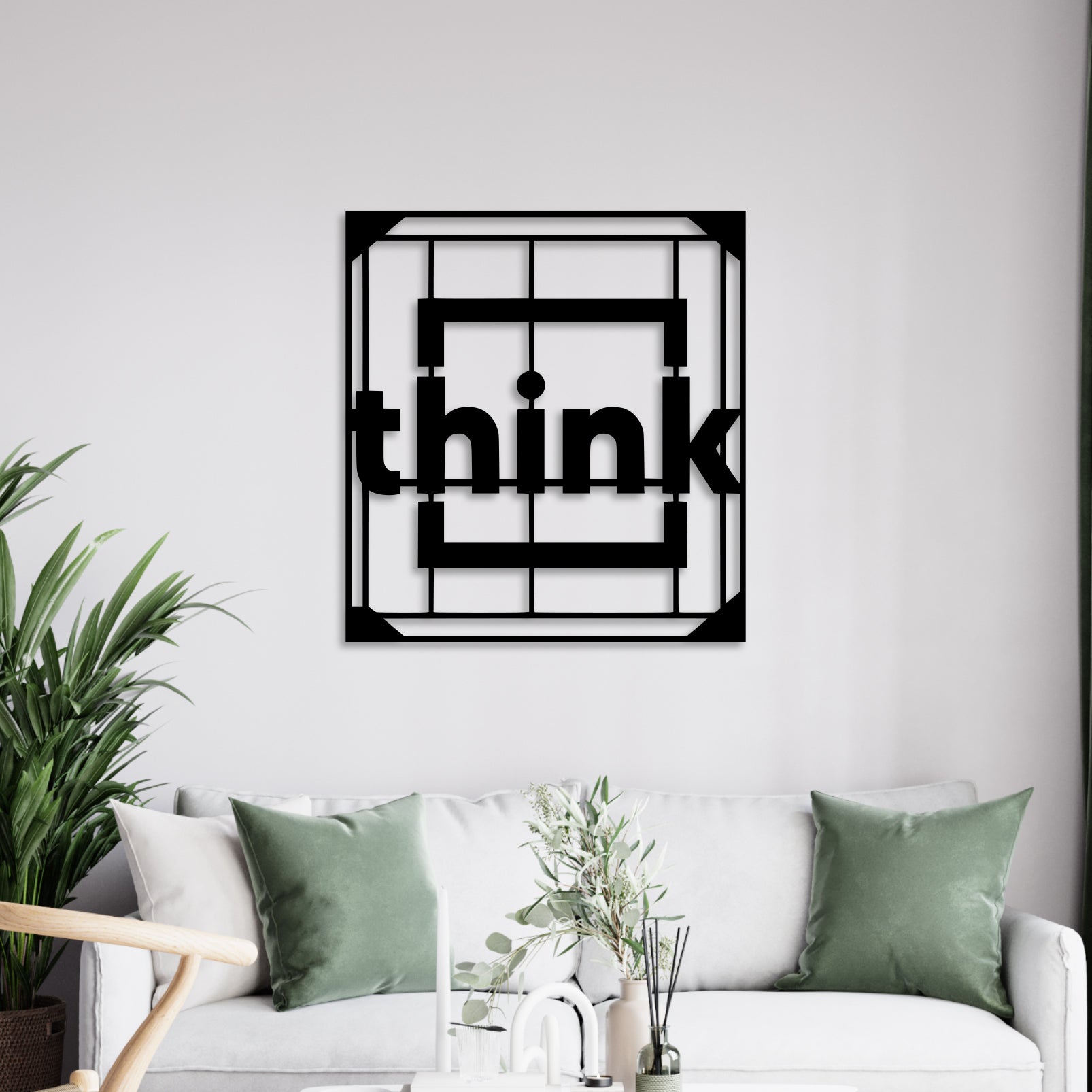 THINK Word Metal Wall Art