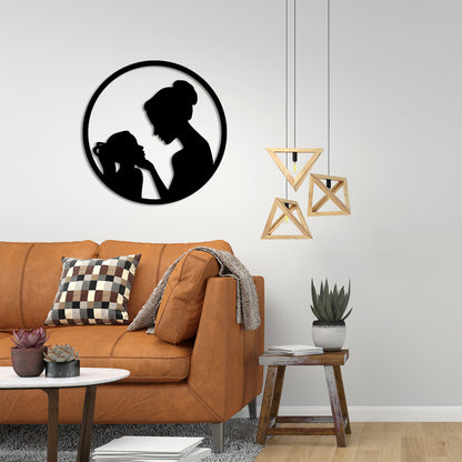 Mother & Daughter Metal Wall Art