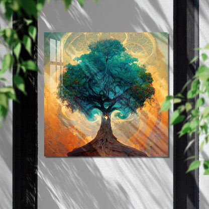 Tree and Sunset Acrylic Wall Art