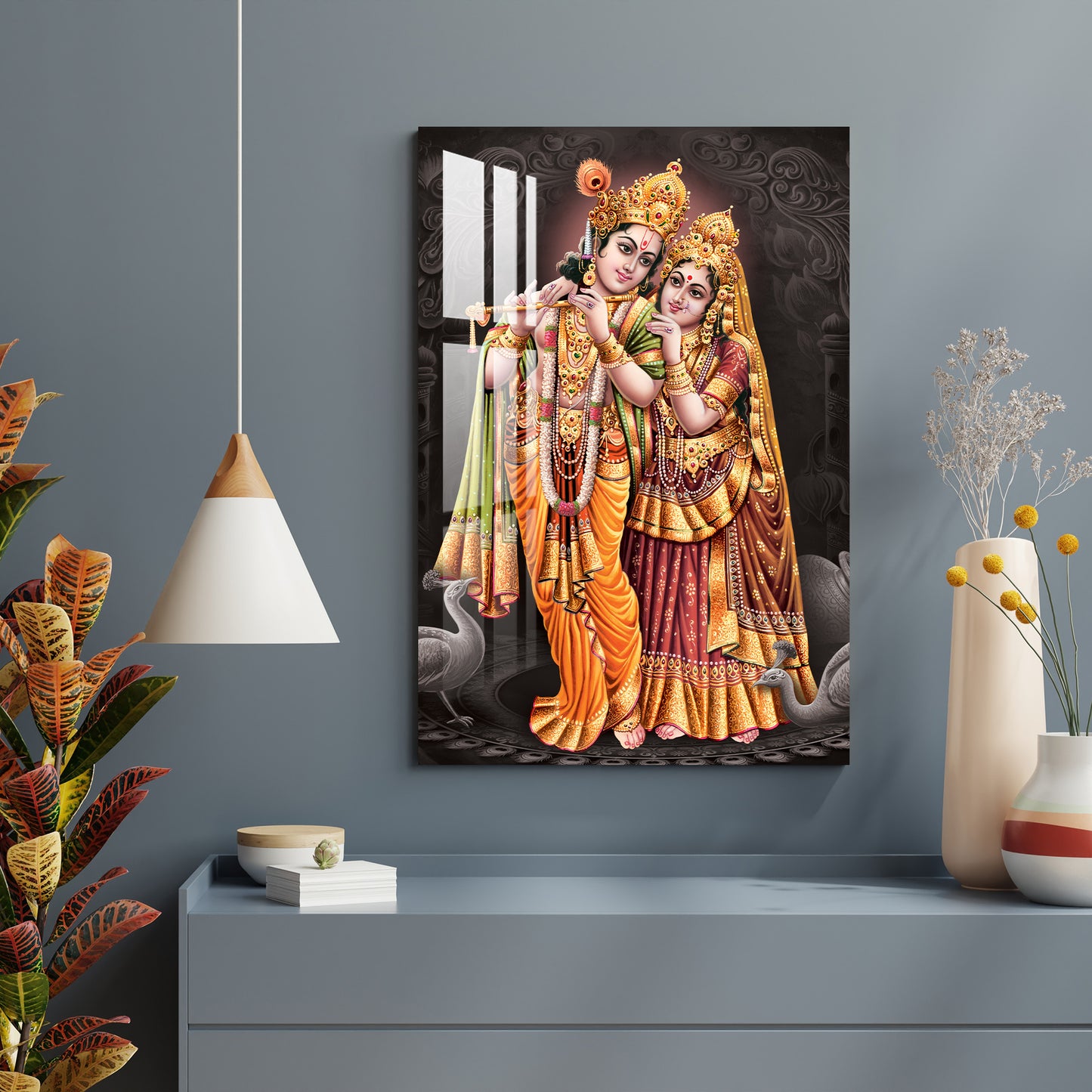 Krishna & Radha Beautiful Acrylic Wall Art