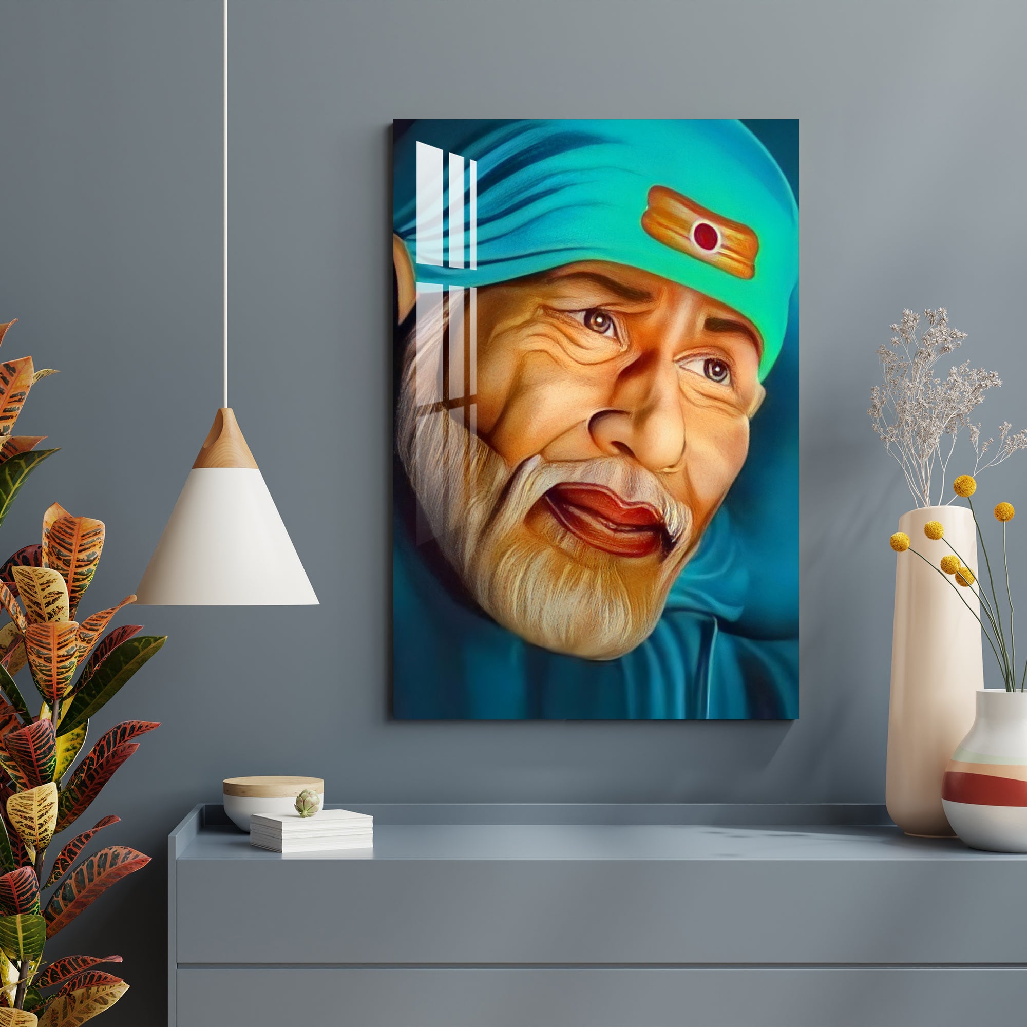 Lord Sai Baba Acrylic Wall Art