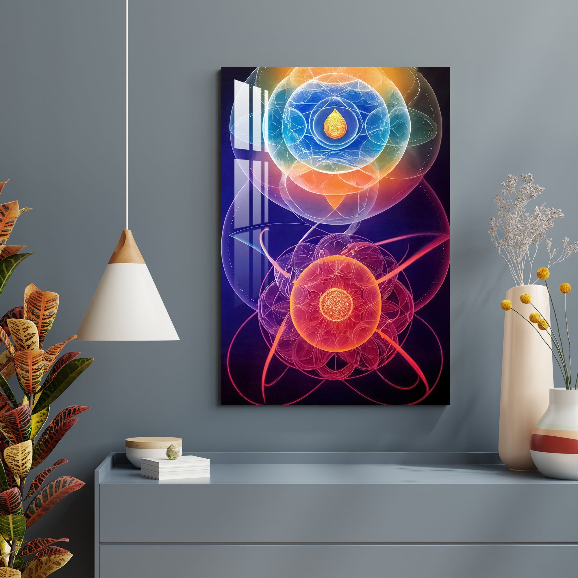 Energy Chakra Acrylic Wall Art - 23.5X16 inches / 3MM