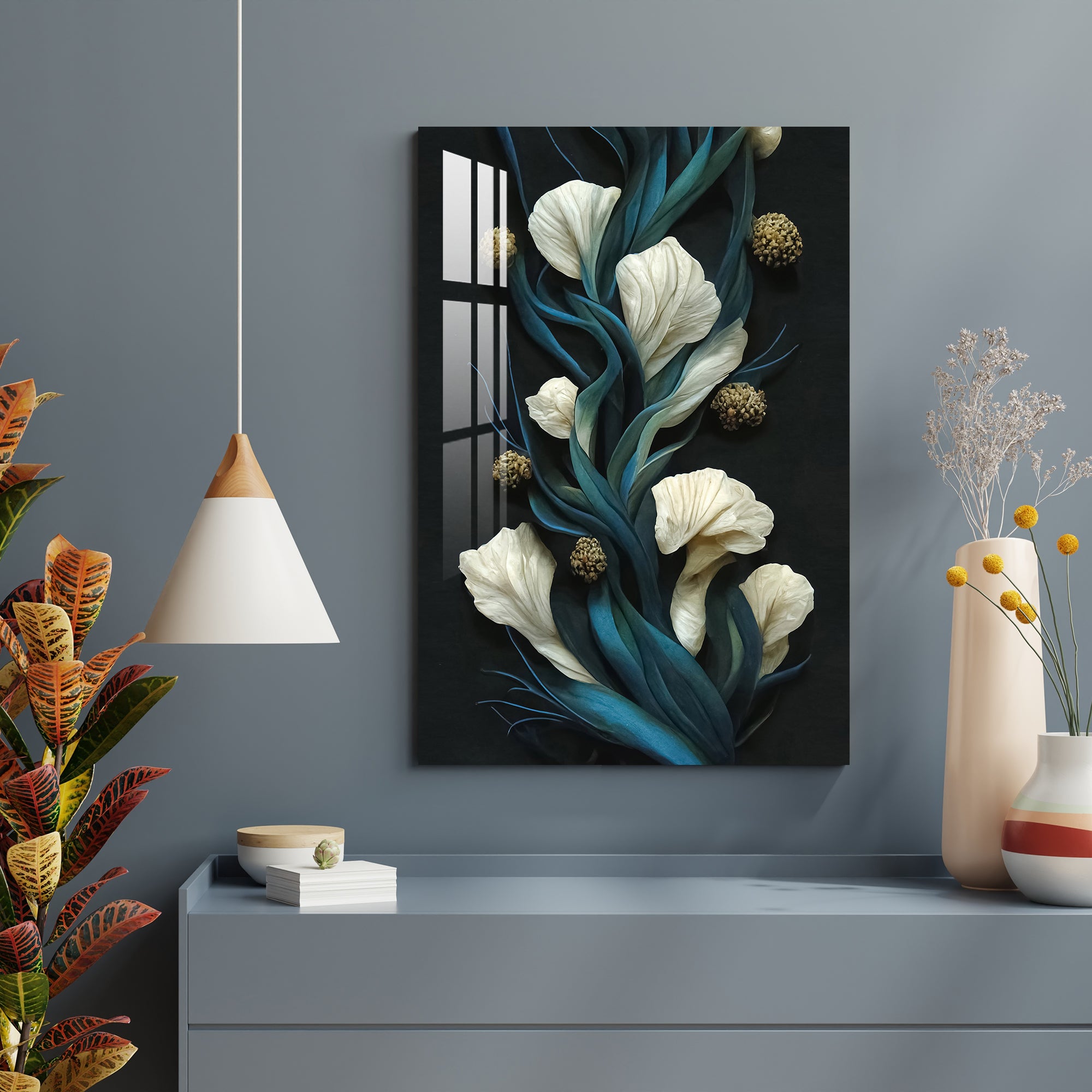 Fascinating Flowers Acrylic Wall Art