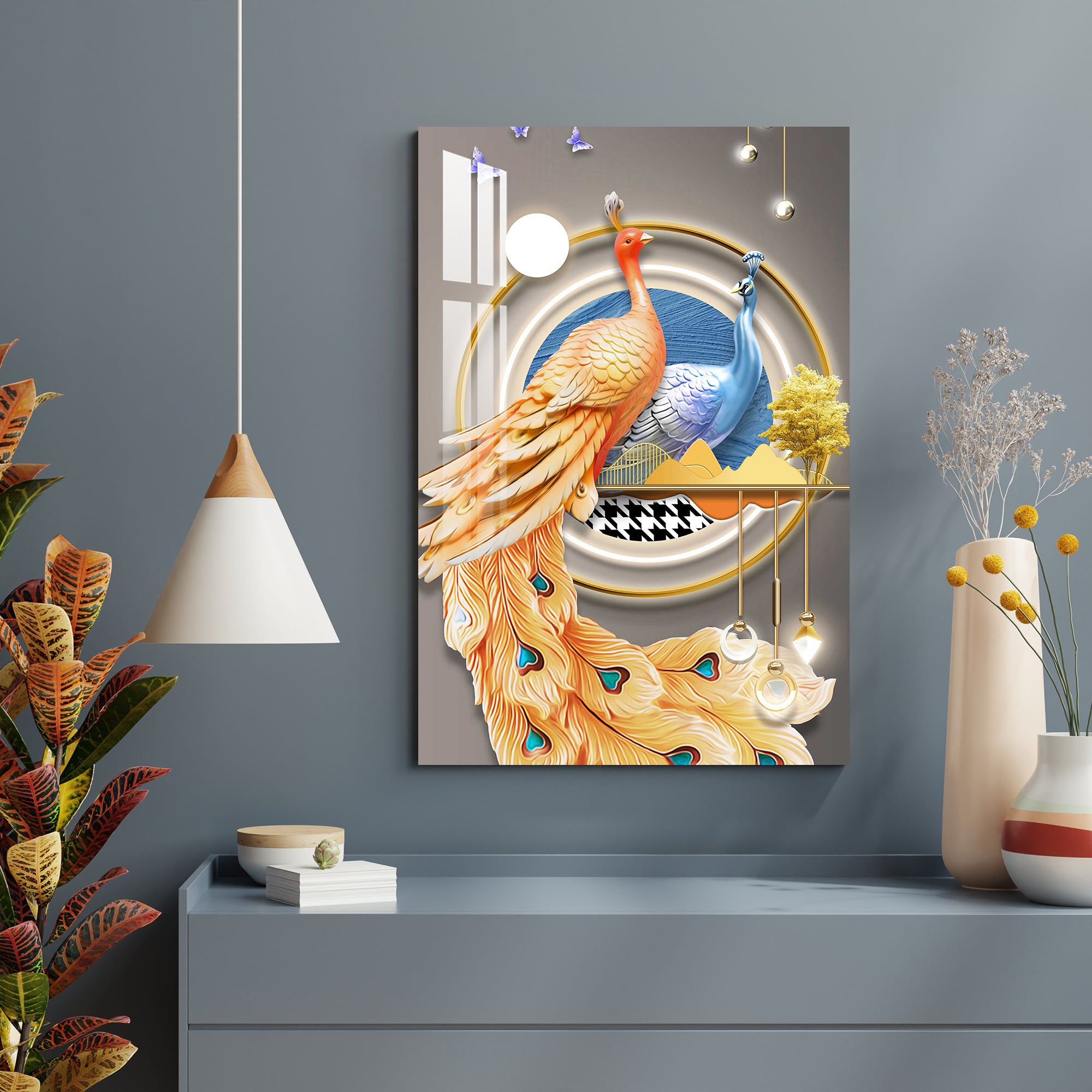 Rare Beautiful Peacock Acrylic Wall Art