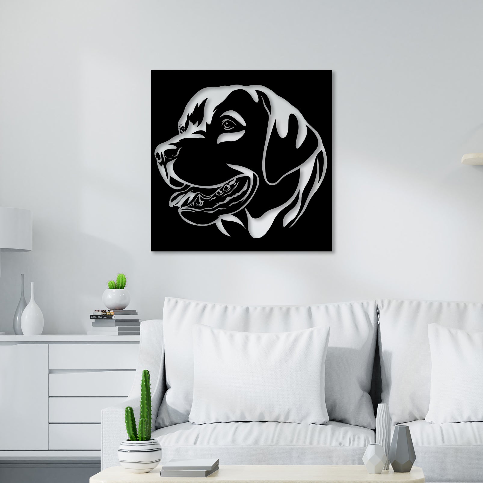 Friendly Dog Metal Wall Art