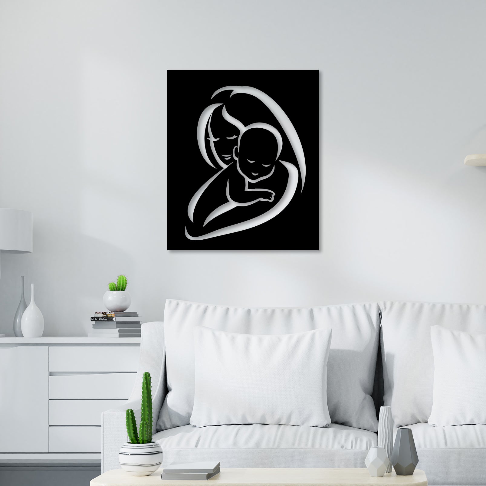 Mother Care Metal Wall Art