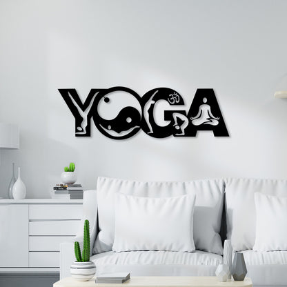 YOGA Word Metal Wall Art