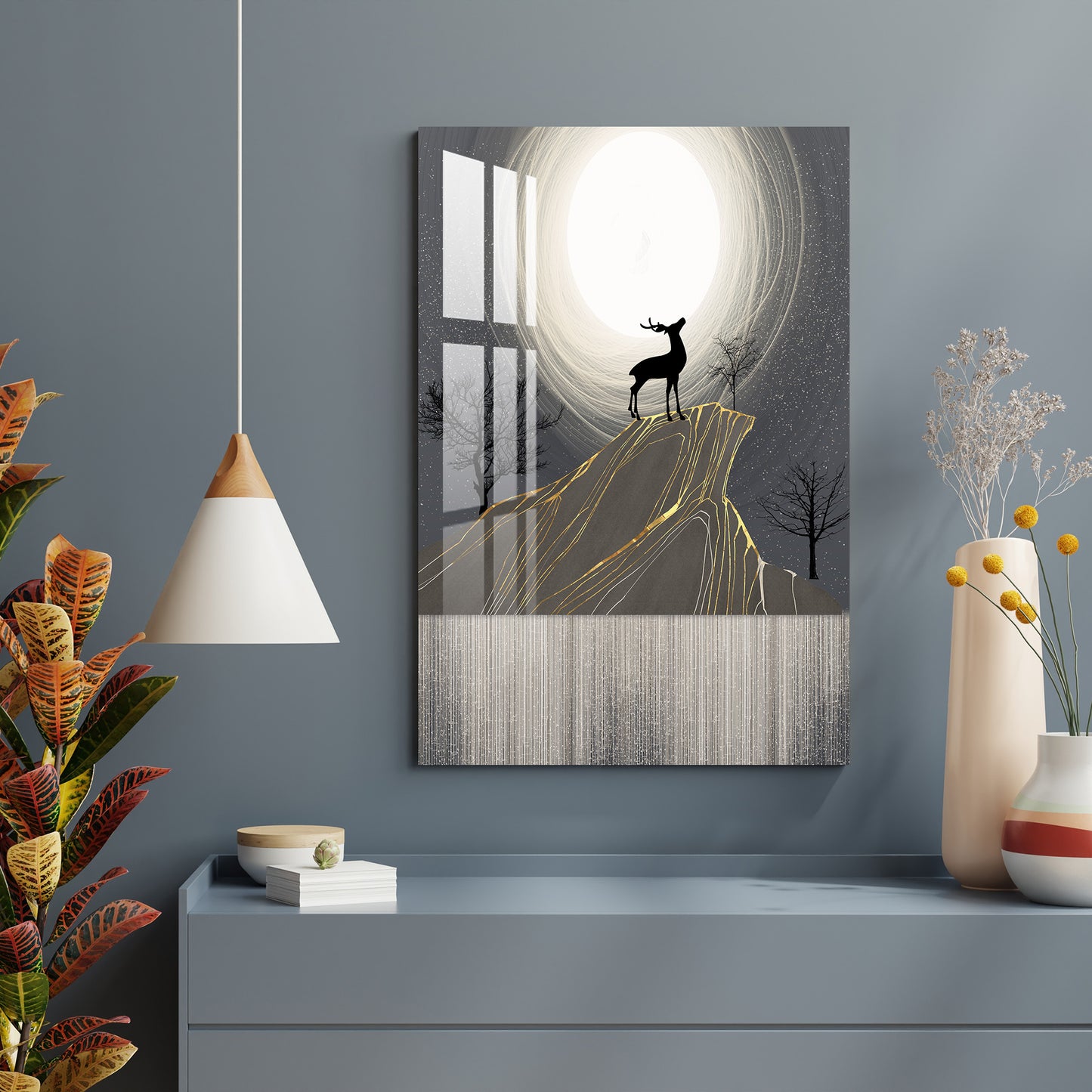 Full Moon Night Acrylic Wall Art