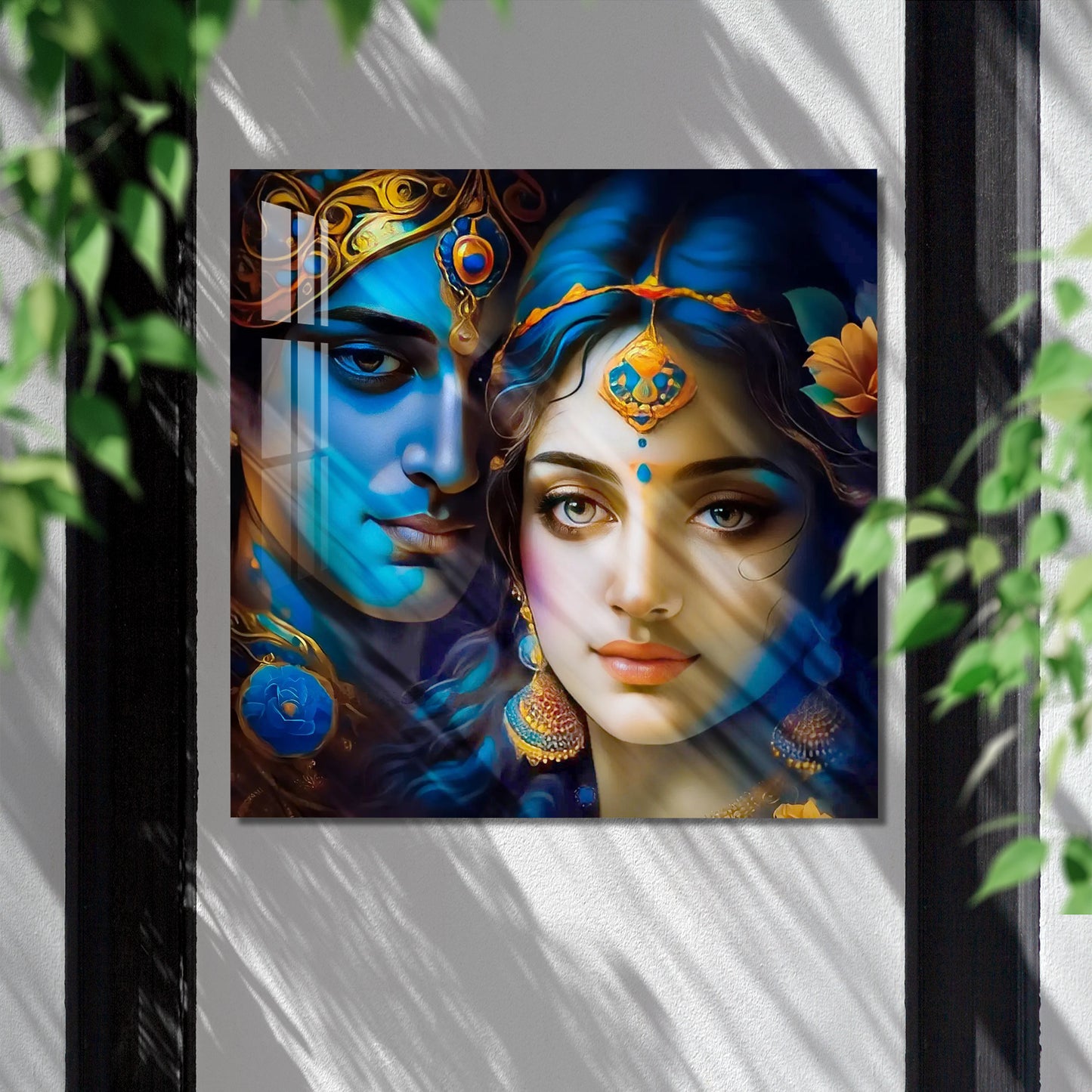 Beautiful Krishna Radha Acrylic Wall Art