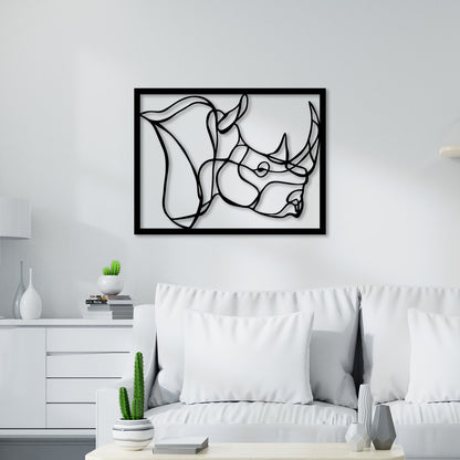 Rhinoceros Metal Wall Art