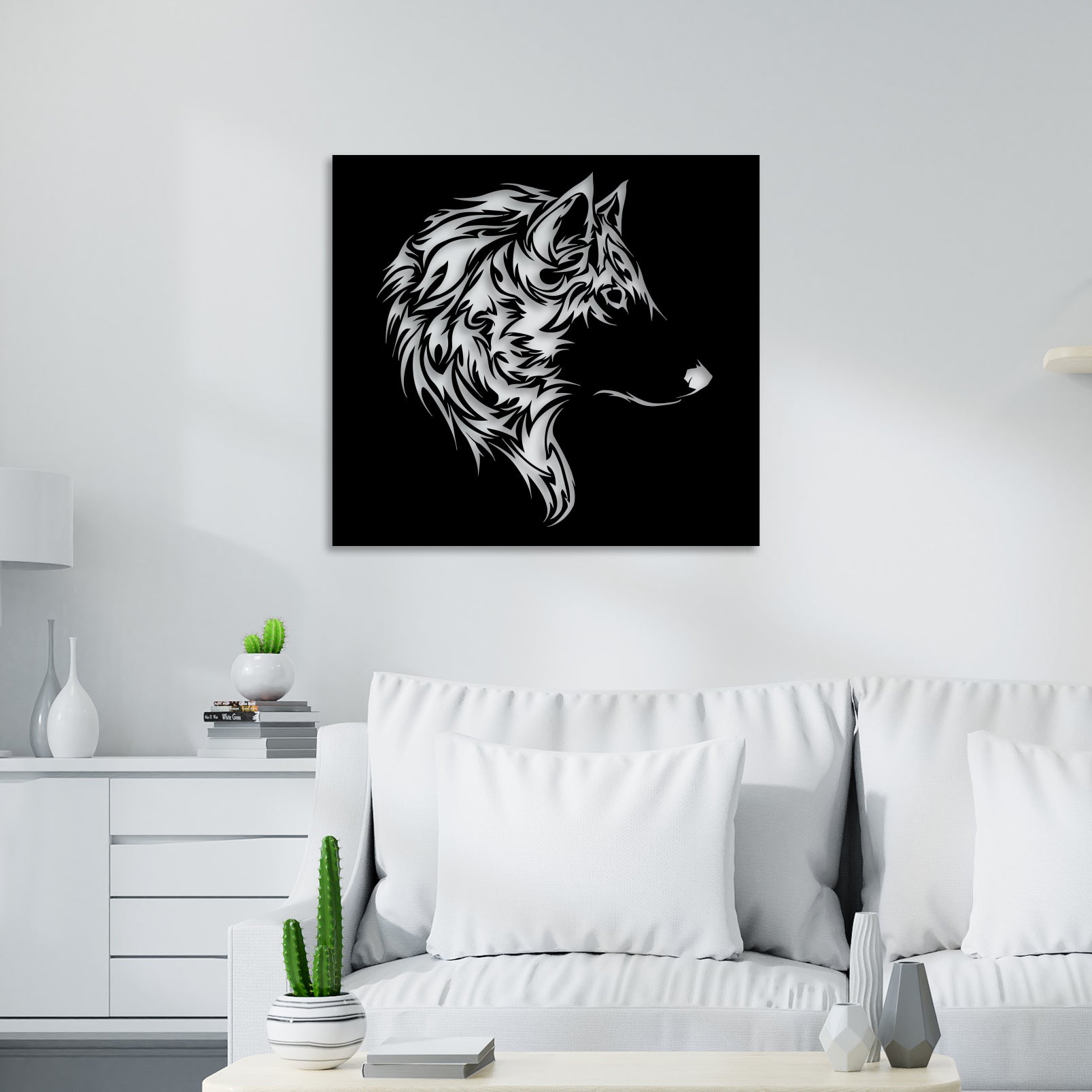 Wolf Face Metal Wall Art