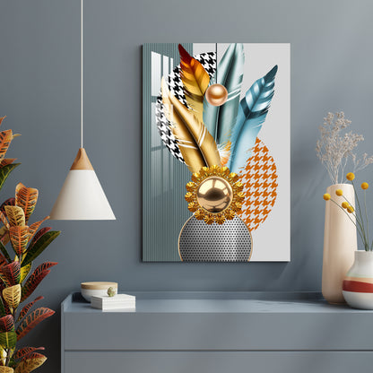 Luxury Feathers Acrylic Wall Art