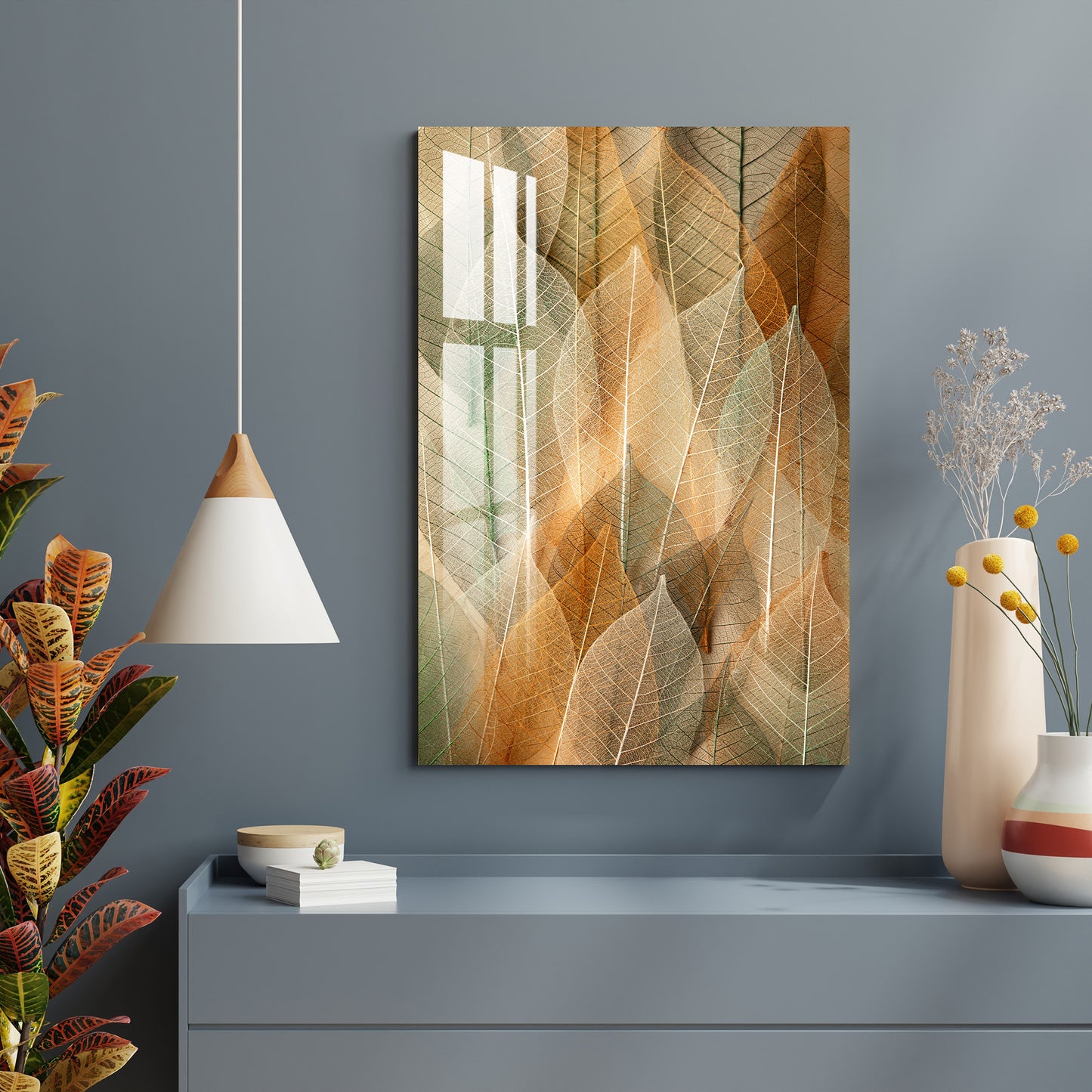 Dried Leaves Acrylic Wall Art