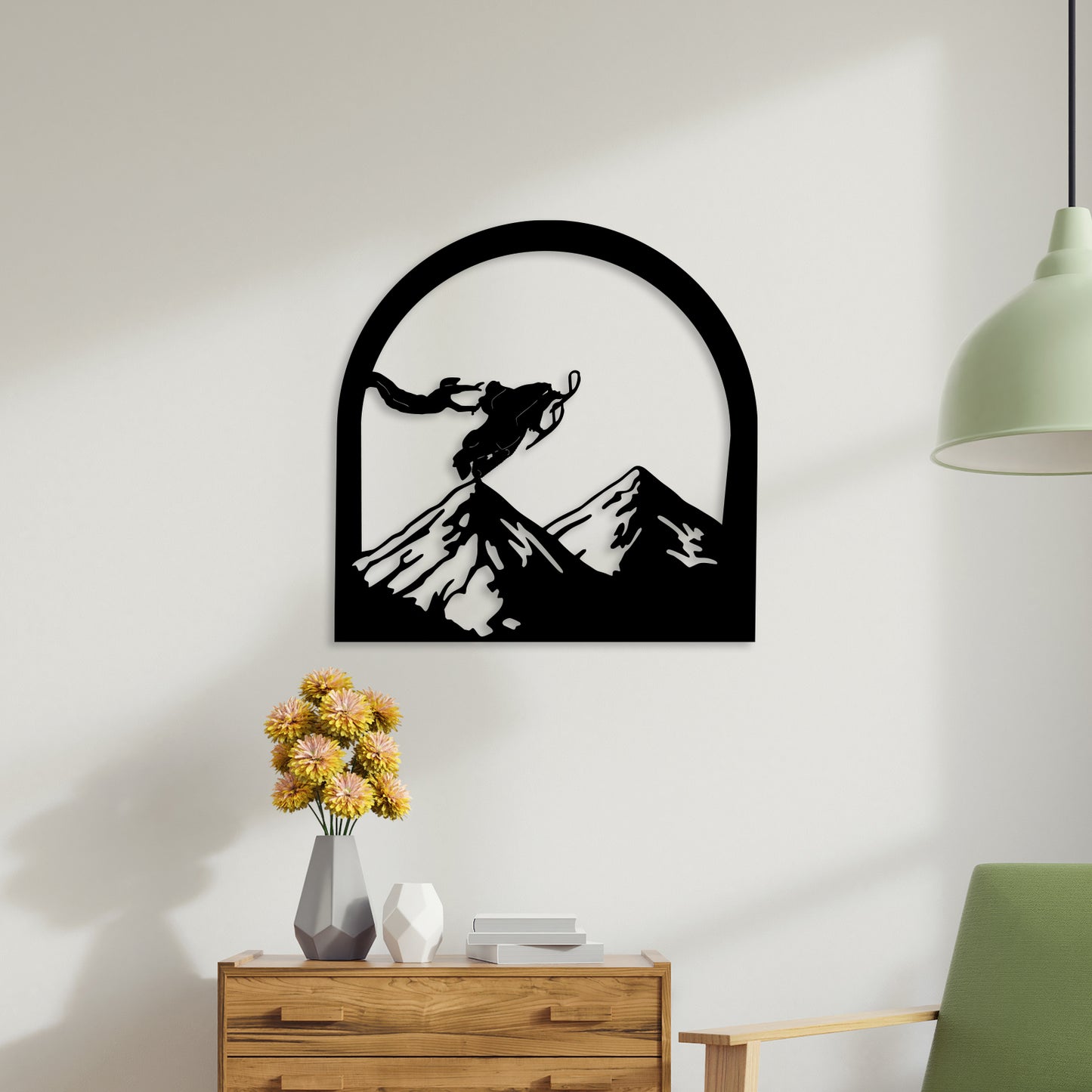 Snow Bike Metal Wall Art