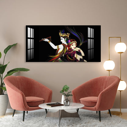 Majestical Radha Krishna Acrylic Wall Art