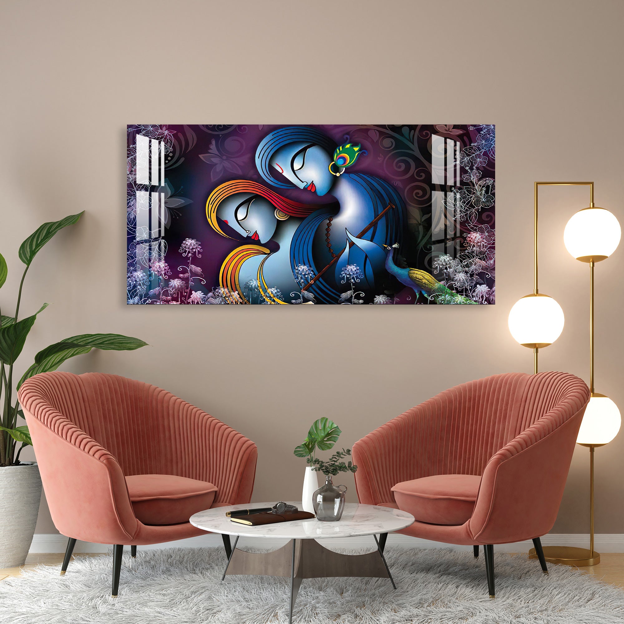 Radha Krishna Religious Acrylic Wall Art