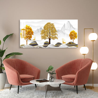 Golden Amaze Acrylic Wall Art