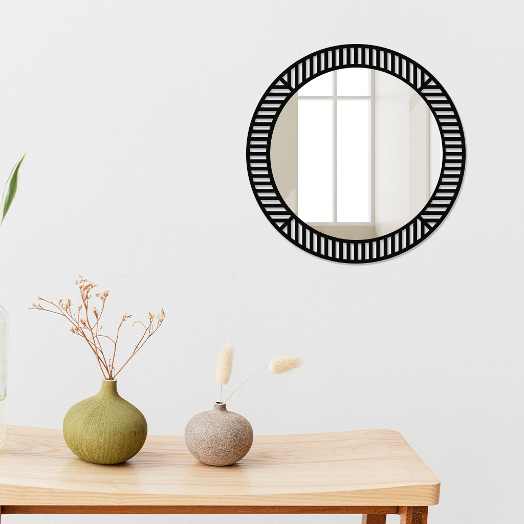 Simple Round Metal Wall Mirror