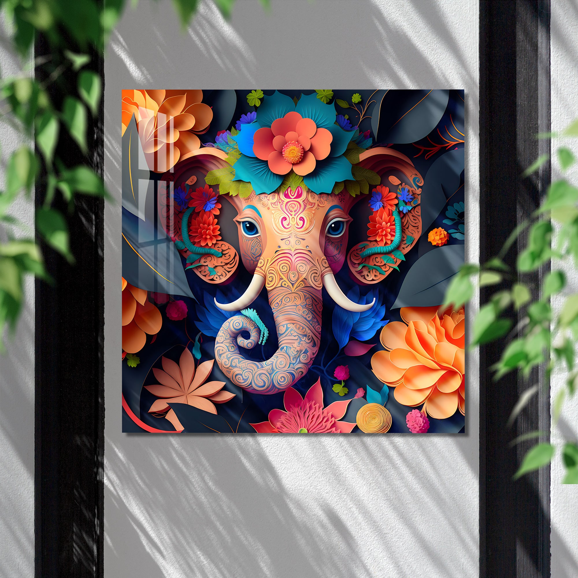 Unique & Decorated Ganesha Acrylic Wall Art