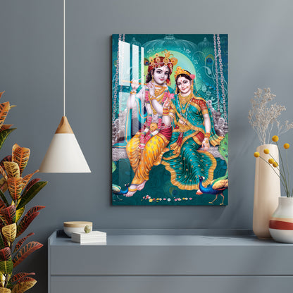 Lord Kanha & Kishori Acrylic Wall Art