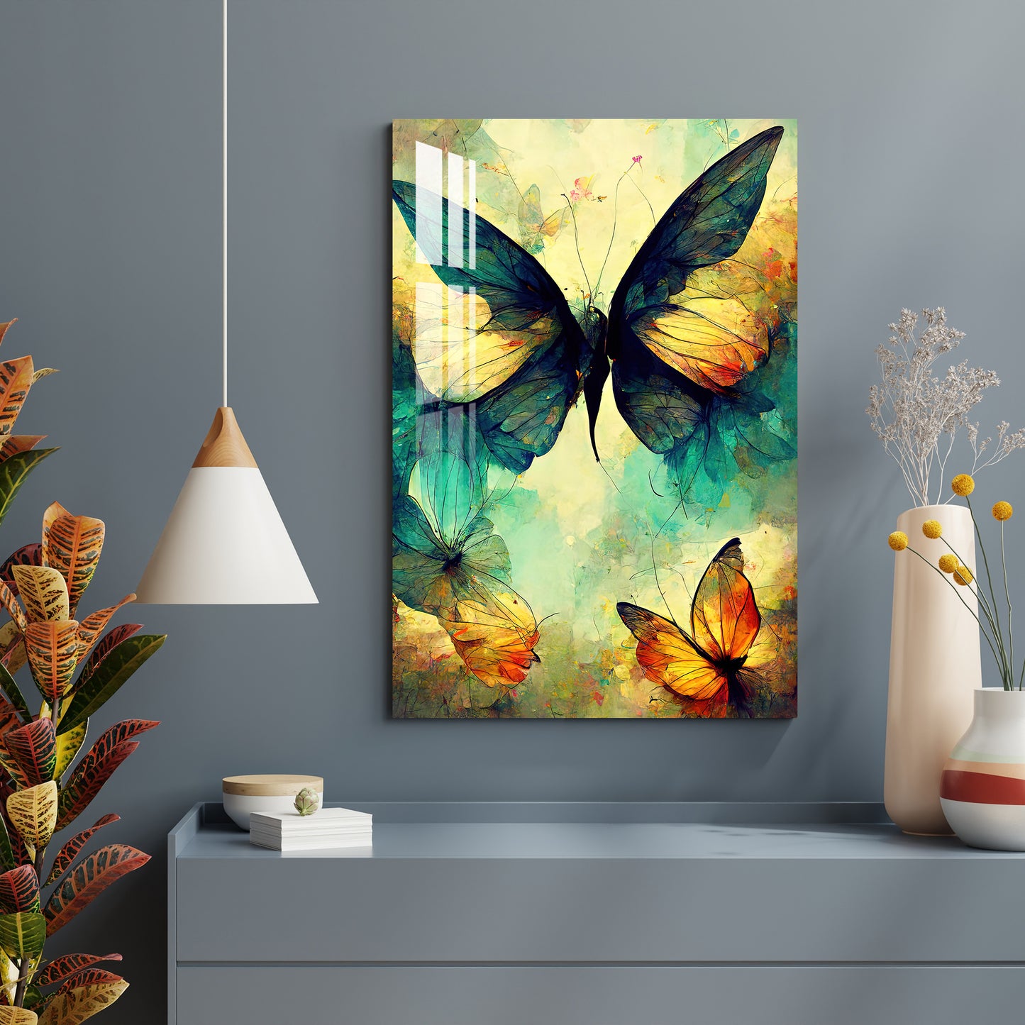 Shining Butterfly Acrylic Wall Art