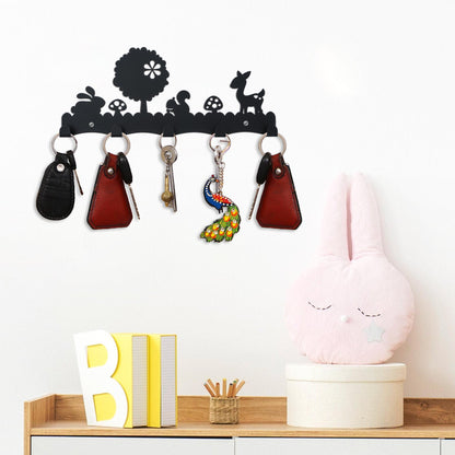 Rabbit Child Metal Wall Hooks