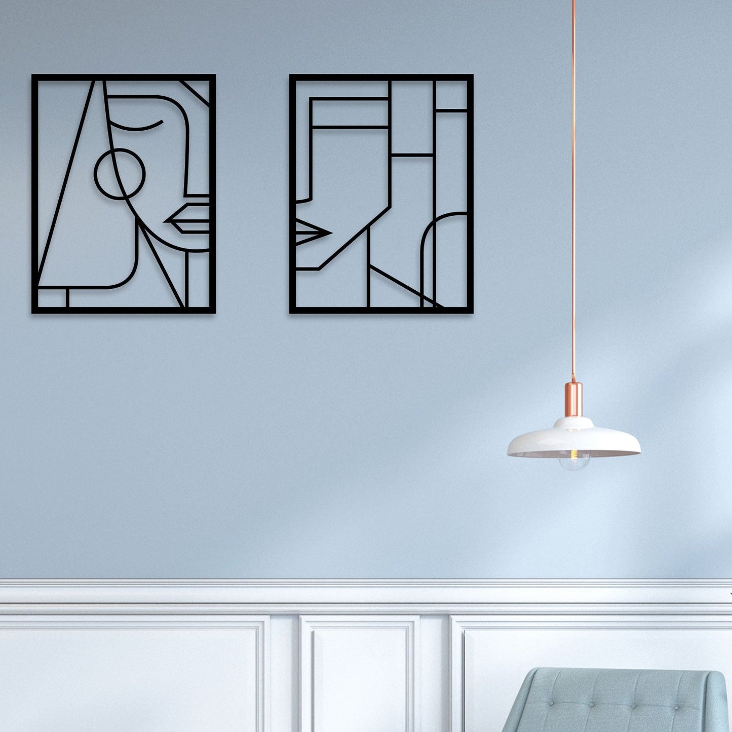 Two Women Metal Wall art 2