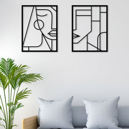 Two Women Metal Wall art