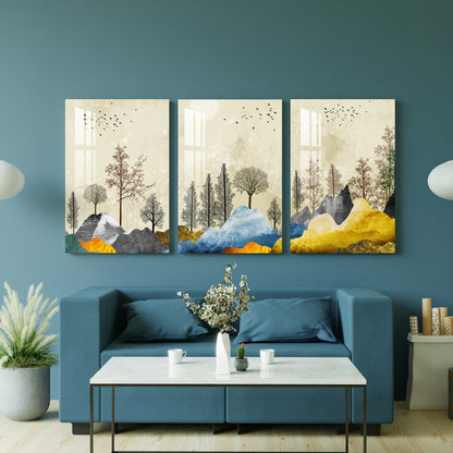 Nordic Landscape Acrylic Wall Art (Set of 3)