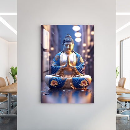 Worshiping Buddha Acrylic Wall Art