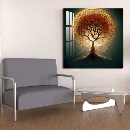 Burning Tree Acrylic Wall Art