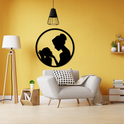 Mother & Daughter Metal Wall Art