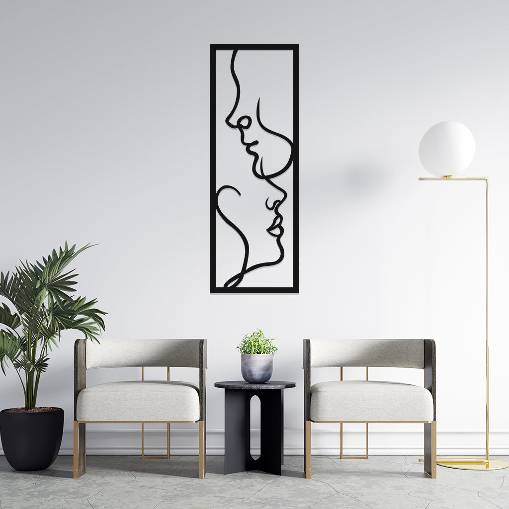 Frame of Faces Metal Wall Art